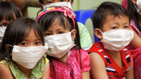 Anak-anak korban bencana Asap di Sumatra