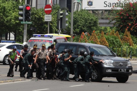 Aksi Teror Bom di Jl. M.H. Thamrin, Jakarta