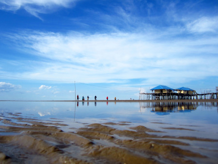 "Keindahan Pantai Tenggayun Bengkalis".