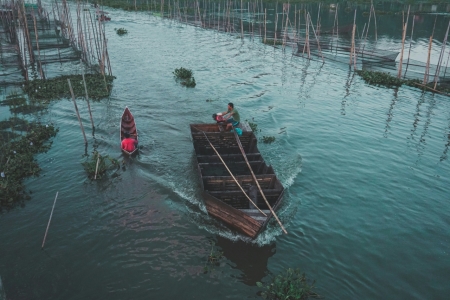 Perahu Nelayan Di Rawa Pening