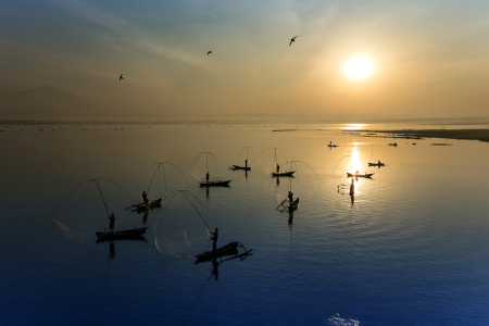 Menangkap ikan bersama