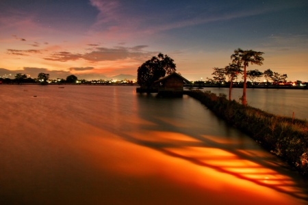 Senja yg tenang di kampungku.