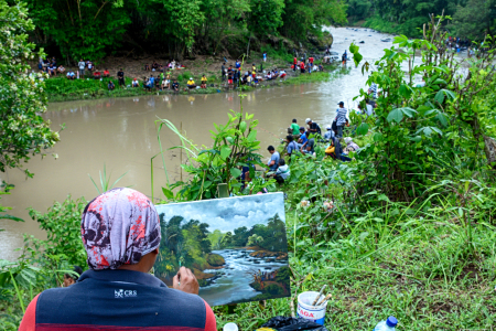 Membingkai Sungai dalam Lukisan