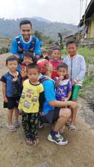 Keceriaan anak di desa patenggang ranca upas Jawa barat