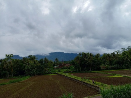 Pemandangan di Magelang dekat Candi Borobudur