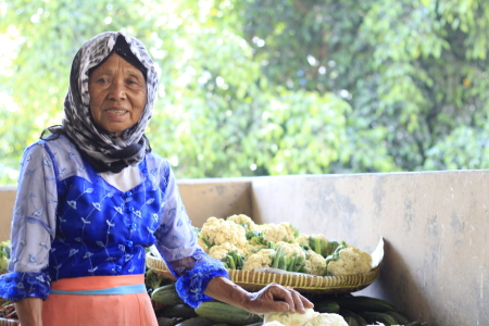 SENYUM PENJUAL SAYUR,  PASAR TRADISIONAL BRINGHARJO