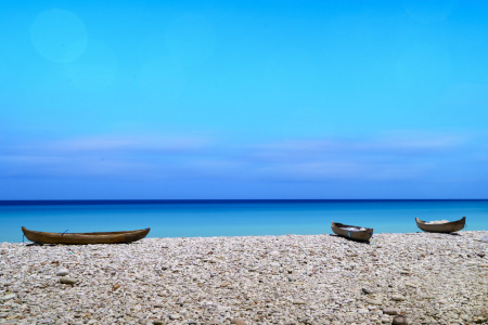 THE ROCKS, THE BOATS, AND THE BEACH