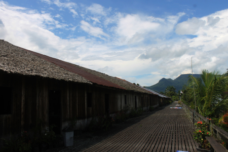 Rumah Tradisional Suku Dayak Desa Saham, Kabupaten Landak, Kalimantan Barat