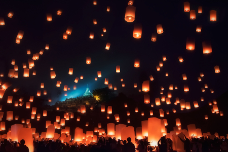 Seribu Cahaya Lentera Di Borobudur