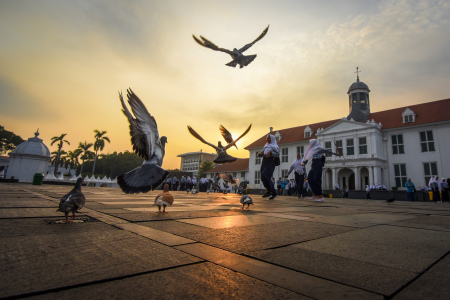 Semangat Pagi di Museum Sejarah Jakarta