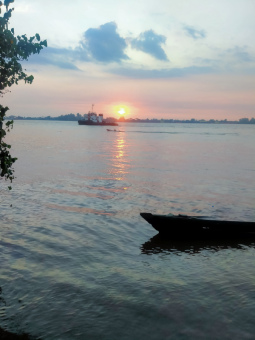 Sunset in Barito river